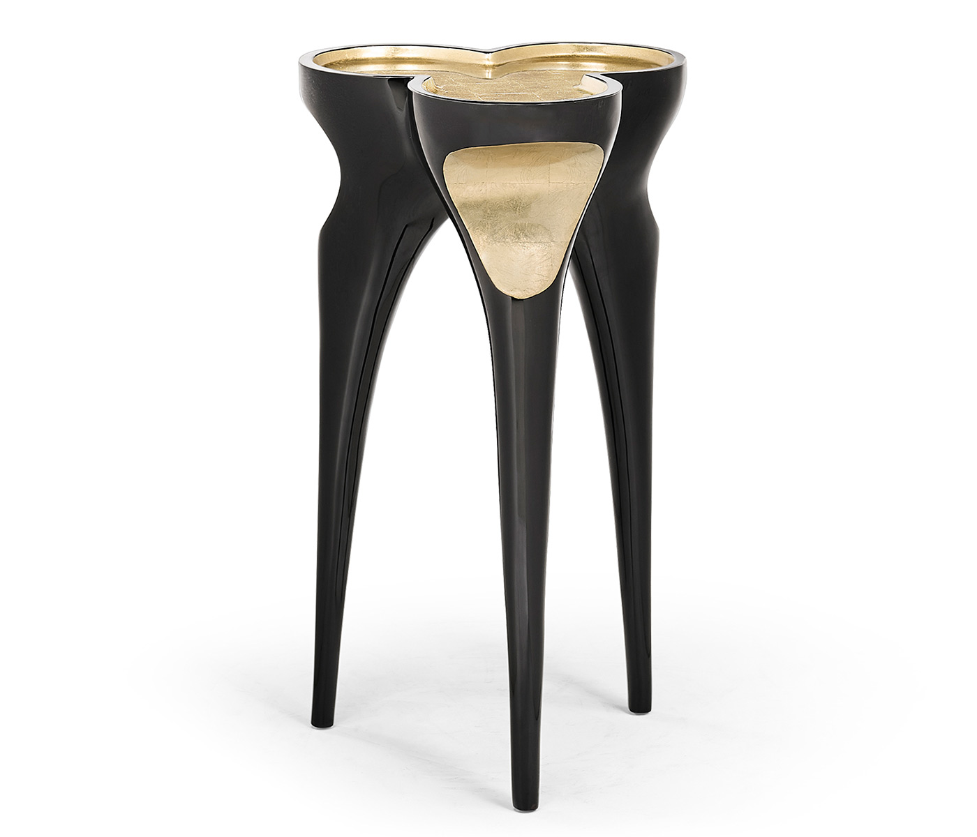 Trefoil Smoky Black & Gold Cut-Out Occasional Table