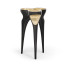 Trefoil Smoky Black & Gold Cut-Out Occasional Table