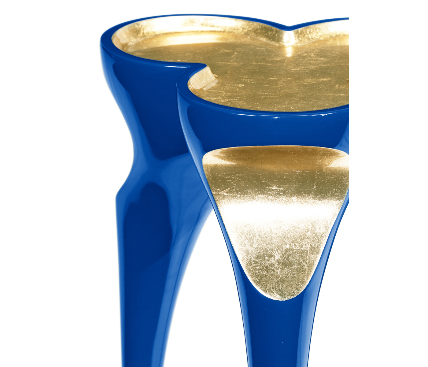 Trefoil Royal Blue & Gold Cut-Out Occasional Table