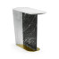 Fusion White & Black Marble End Table Fusion White & Black Marble End Table
