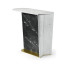 Fusion White & Black Marble End Table Fusion White & Black Marble End Table