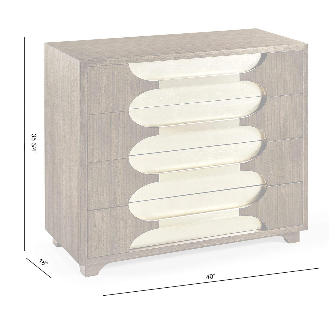 Gatsby Walnut & Champagne Silver-Leaf Chest