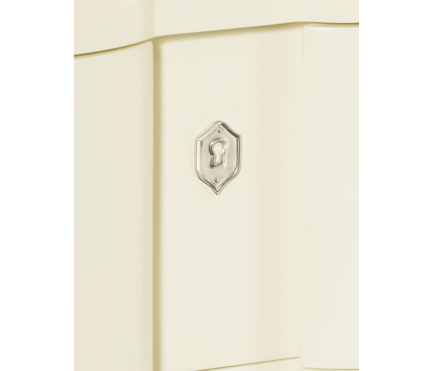 Bowfront Ivory Bedside Chest of Drawers