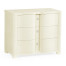 Bowfront Ivory Bedside Chest of Drawers