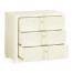 Bowfront Ivory Bedside Chest of Drawers
