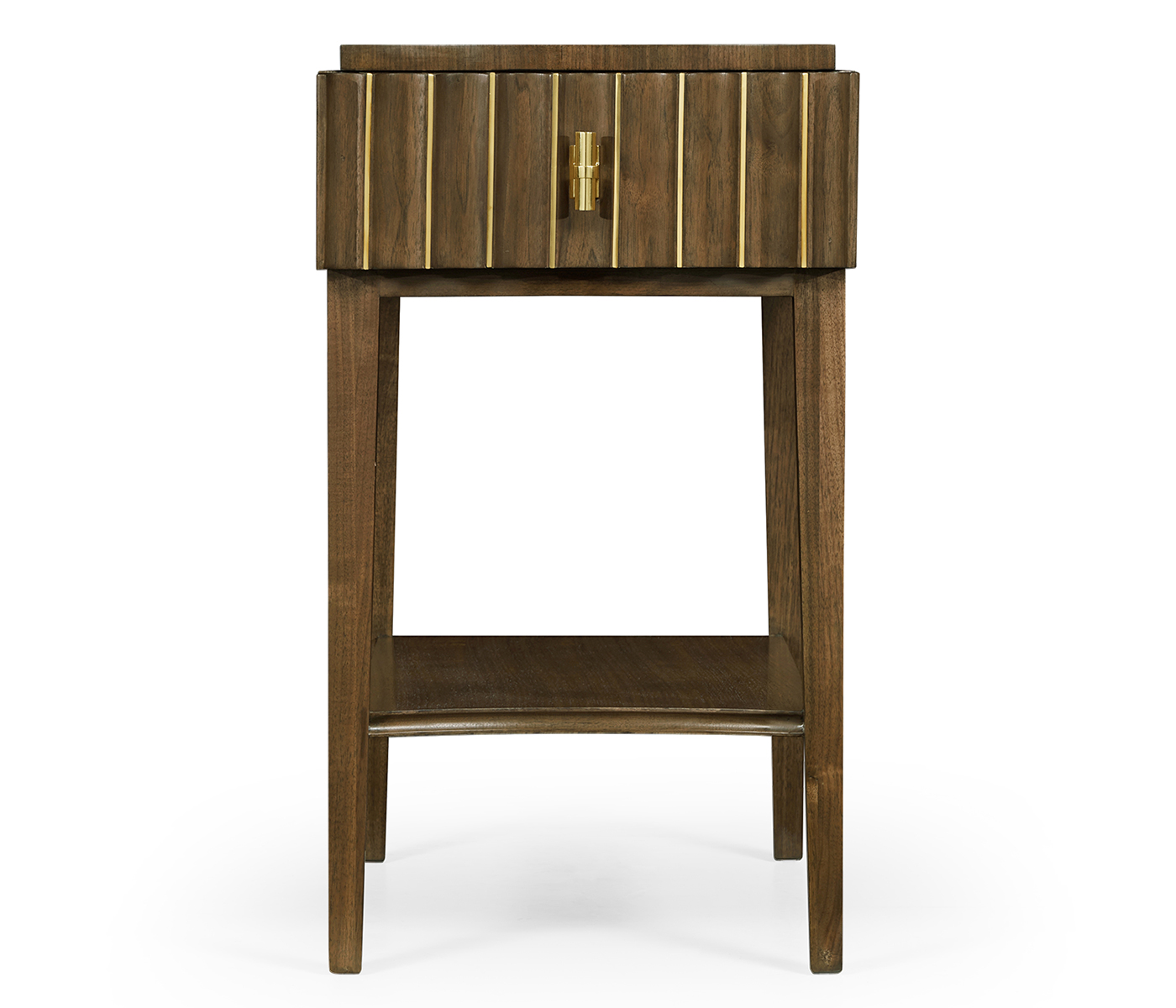 Rectangular Autumn Walnut Reeded End Table