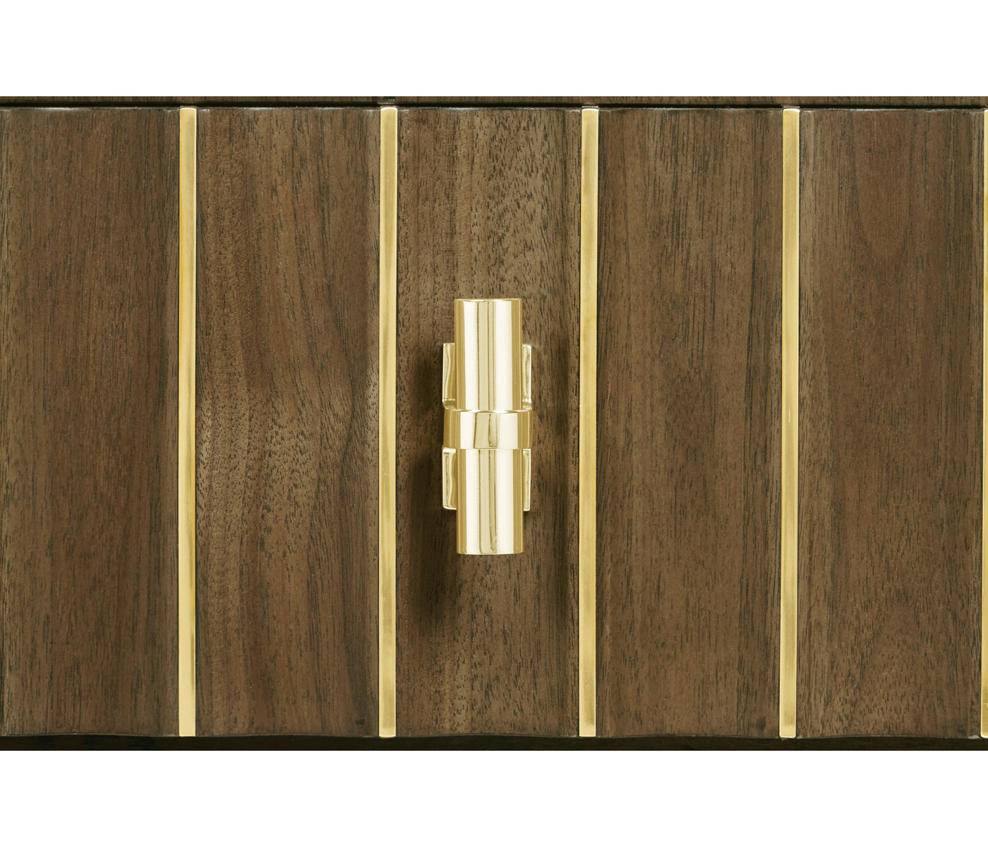 Bowed Autumn Walnut Reeded Console Table