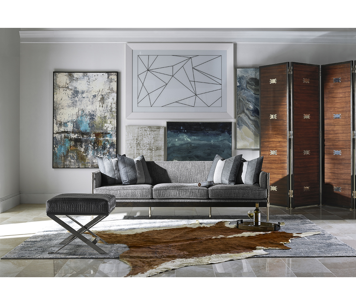 Contemporary White Stainless Steel Stool