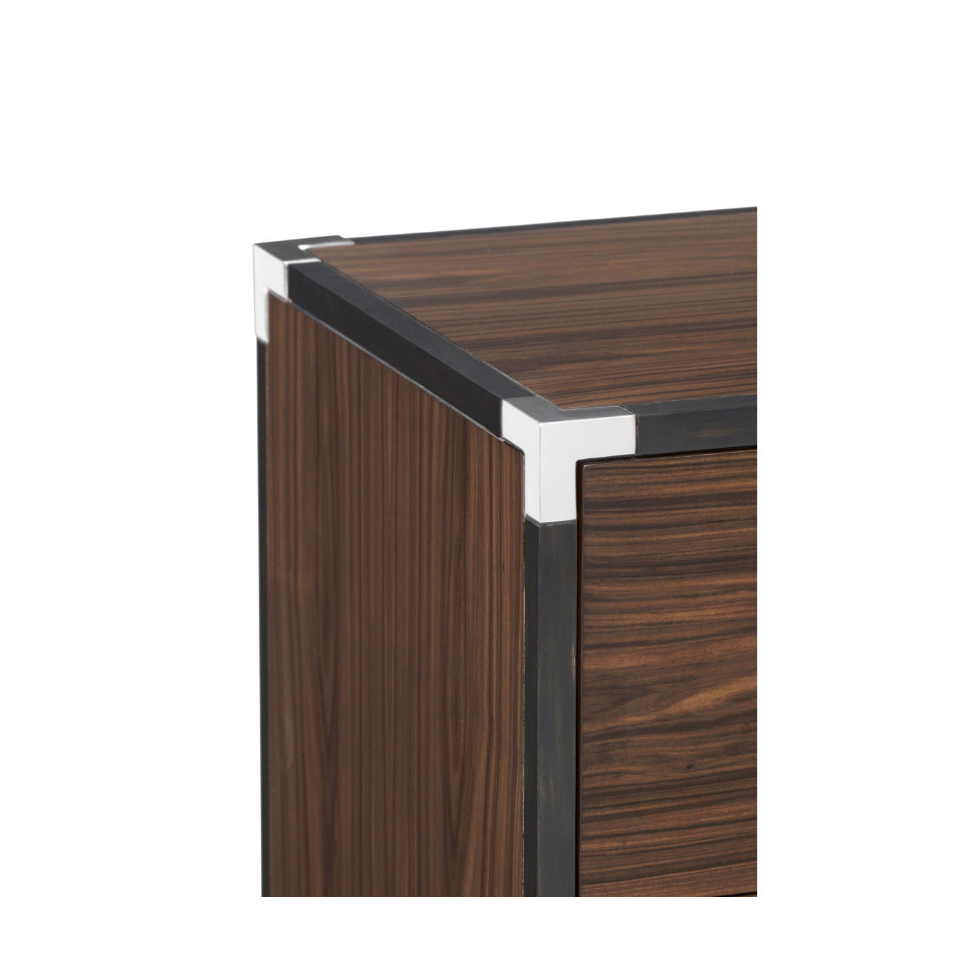 Campaign Style Dark Santos Rosewood Filing Cabinet