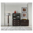 Campaign Style Dark Santos Rosewood Adjustable Storage Cabinet