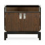 Campaign Style Dark Santos Rosewood Bedside Cabinet