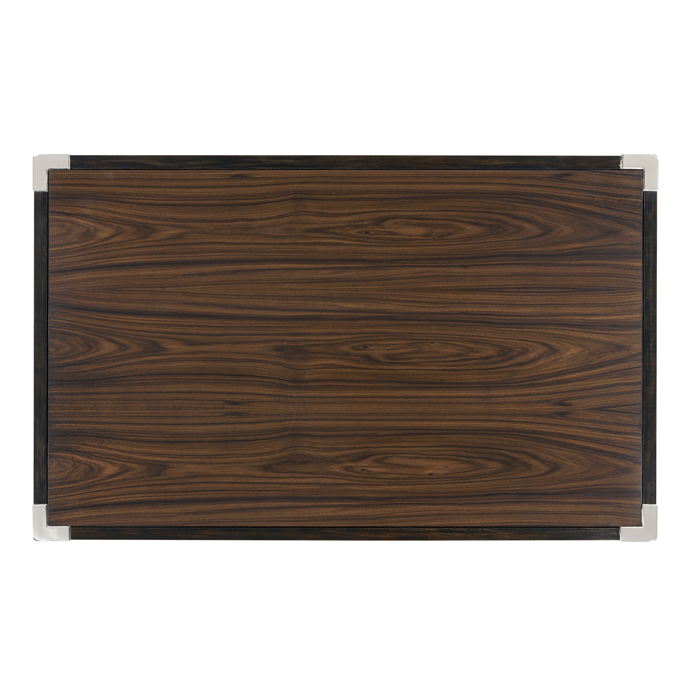 Campaign Style Dark Santos Rosewood Bedside Cabinet