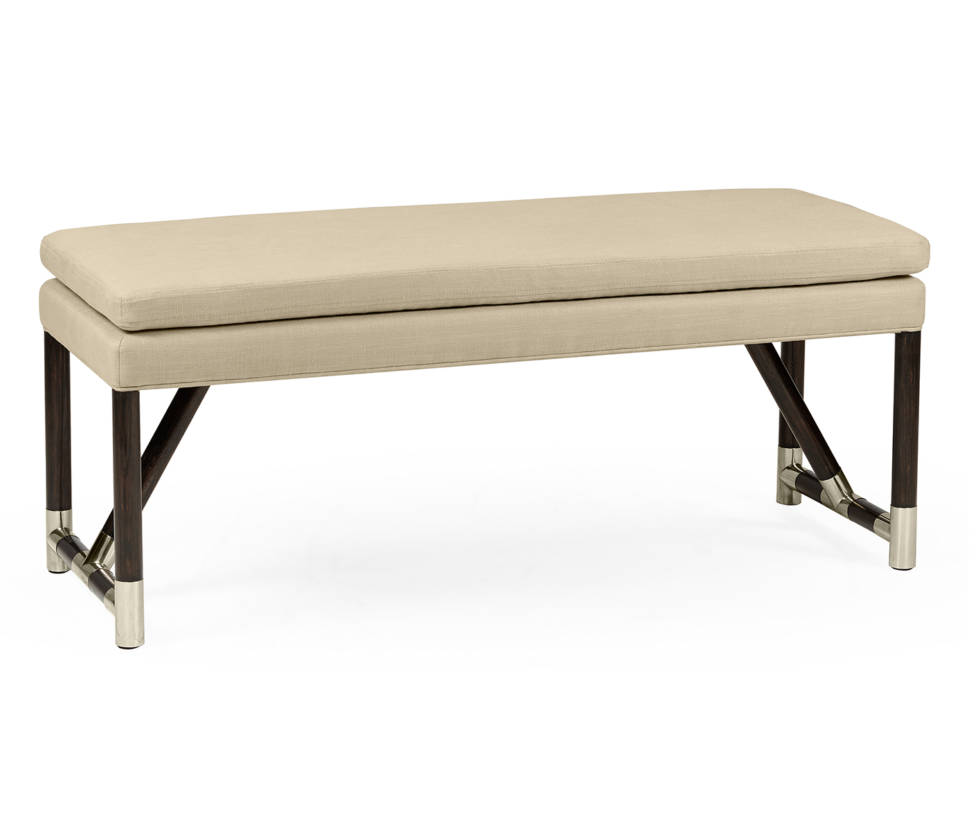 Campaign Style Charcoal Bench