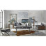 Circular Campaign Style Dark Santos Rosewood & White Stainless Steel Floor Lamp
