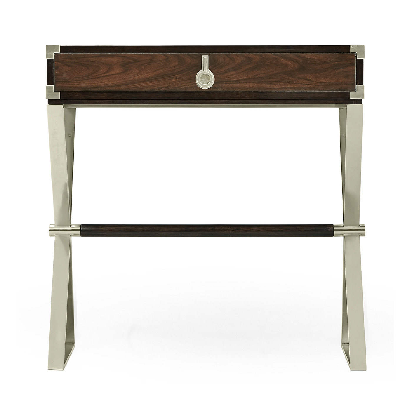 Campaign Style Dark Santos Rosewood Flip-Top Desk