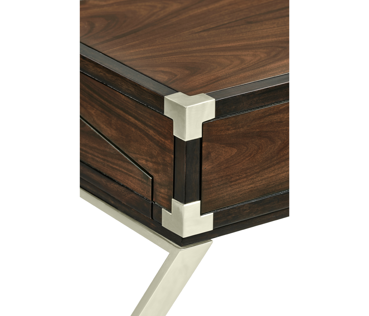Campaign Style Dark Santos Rosewood Flip-Top Desk