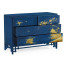 Chinoiserie Style Antique Royal Blue Chest of Drawers
