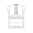 Fusion Rounded White Gloss & Stainless Steel Dining Arm Chair