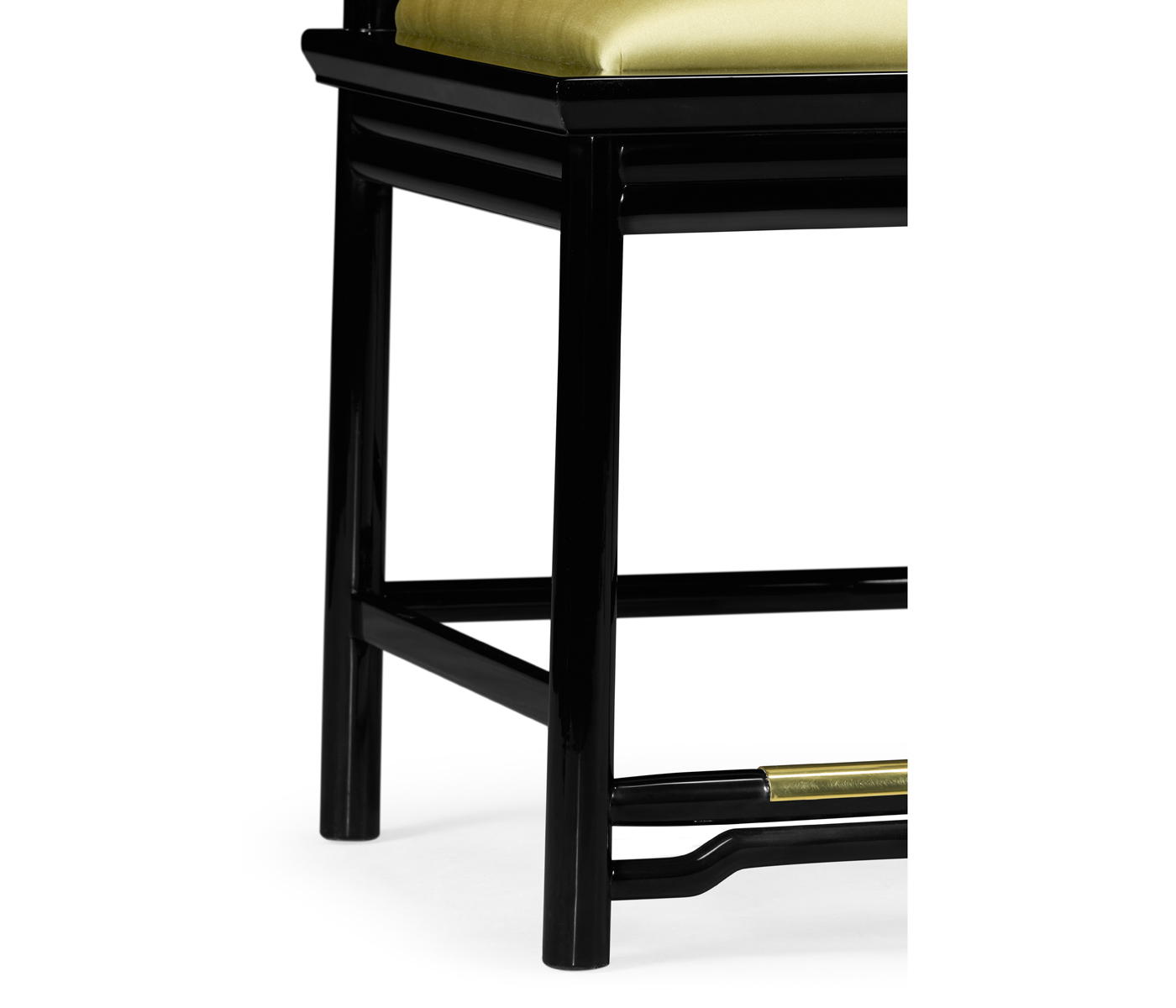 Fusion Black Gloss & Brass Dining Side Chair