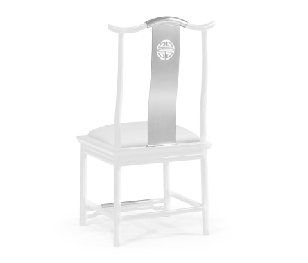 Fusion White Gloss & Stainless Steel Dining Side Chair