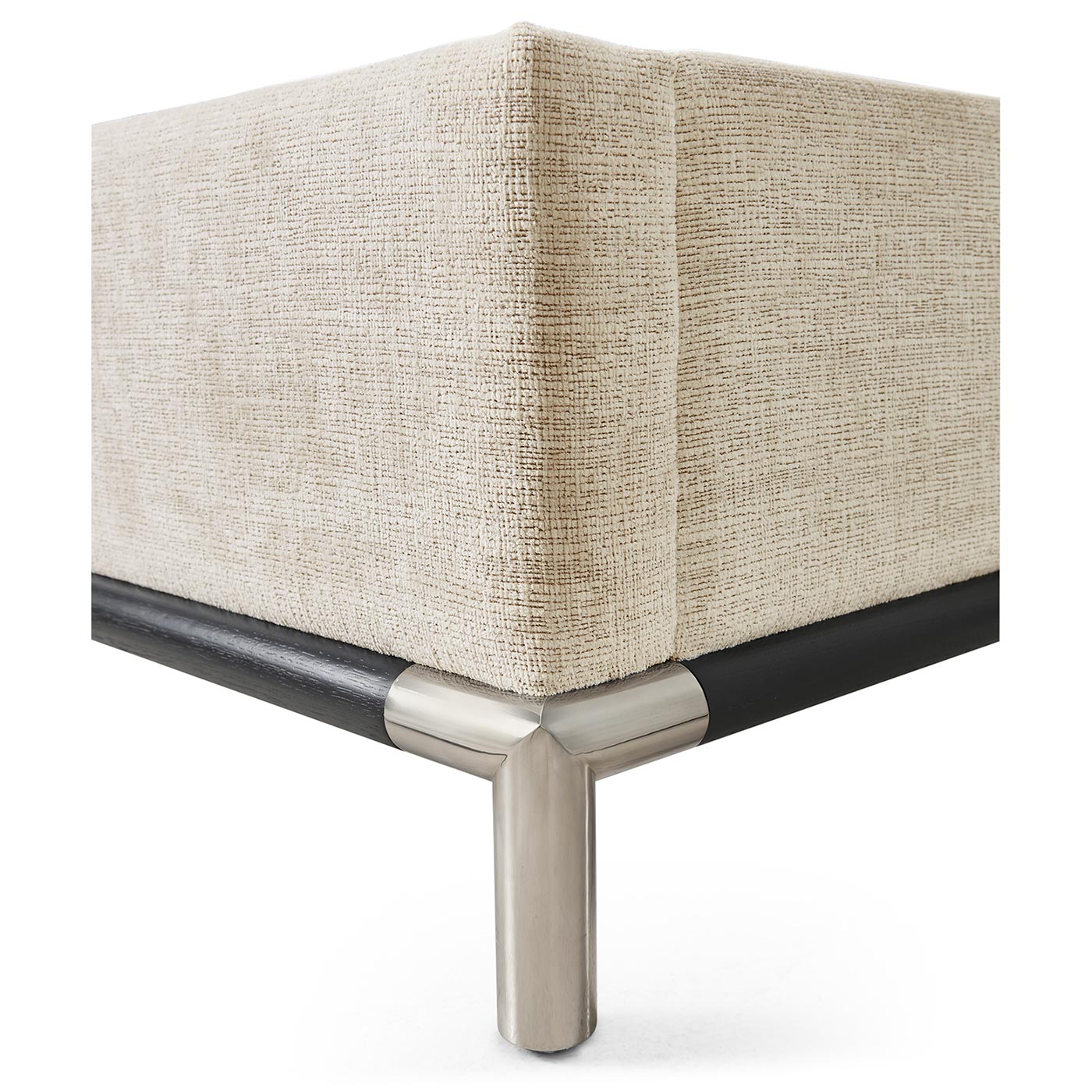 Campaign Style Ebonised Oak UK Queen Bed