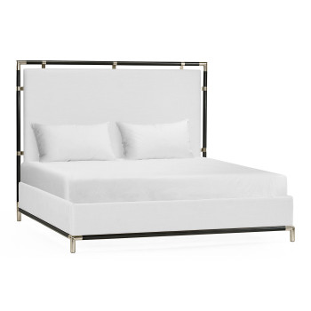 Campaign Style Ebonised Oak US King Bed