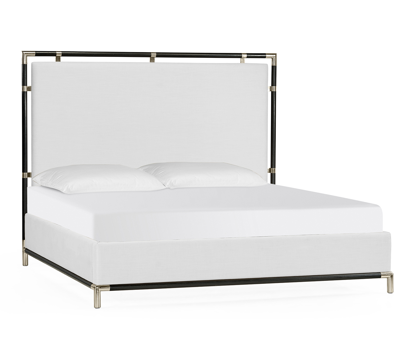 Campaign Style Ebonised Oak US King Bed