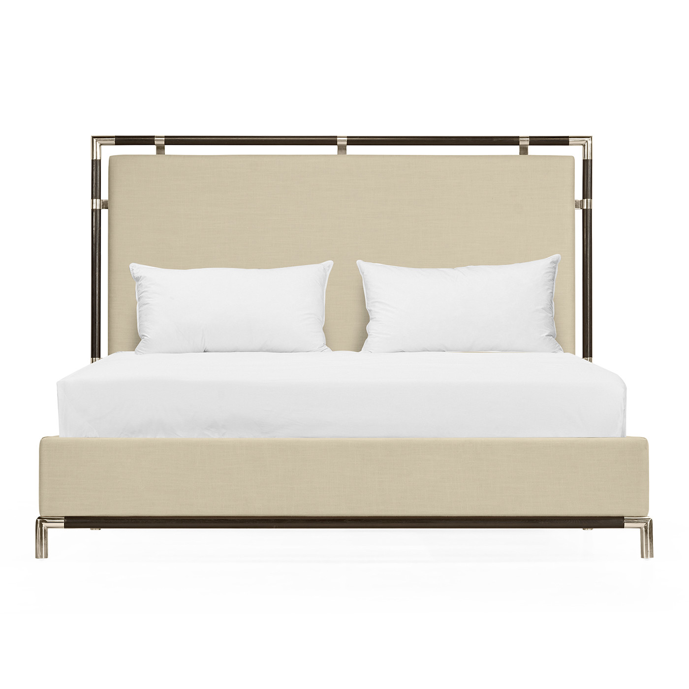 Campaign Style Ebonised Oak US King Bed