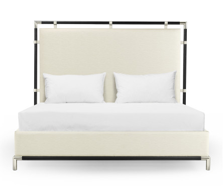 Campaign Style Ebonised Oak US King Bed