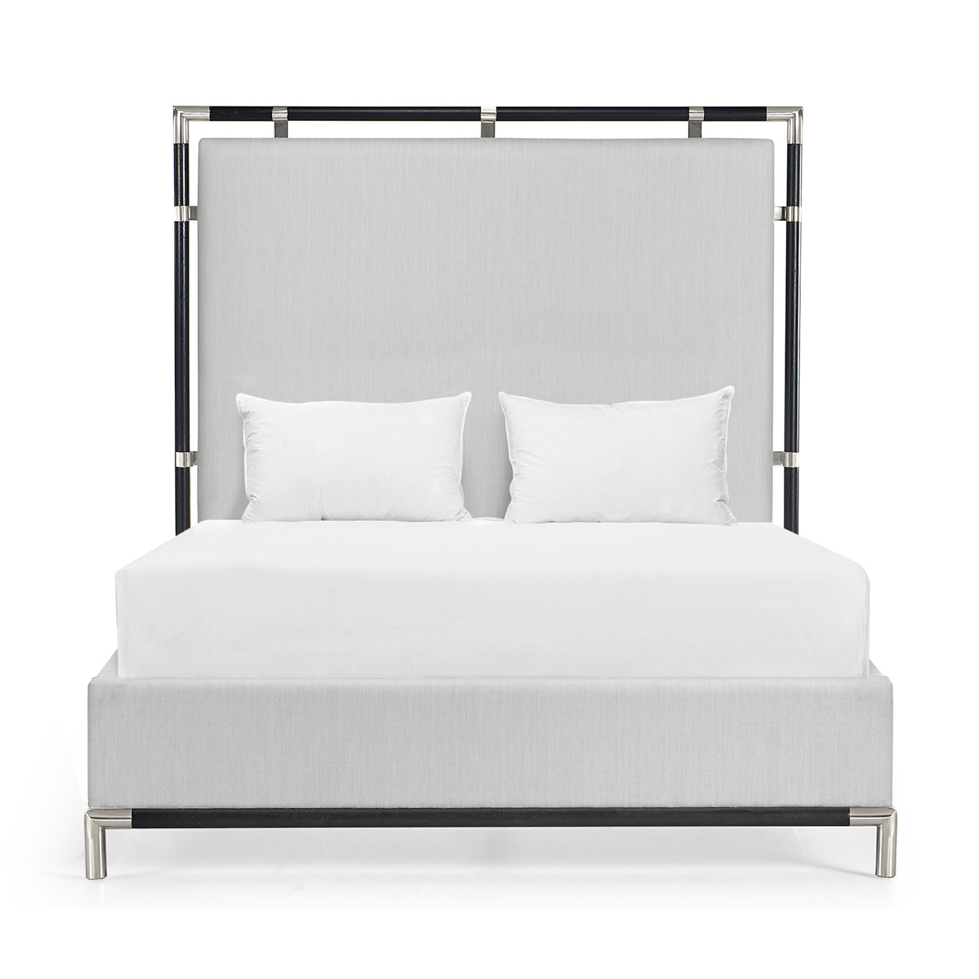 Campaign Style Ebonised Oak US Queen Bed