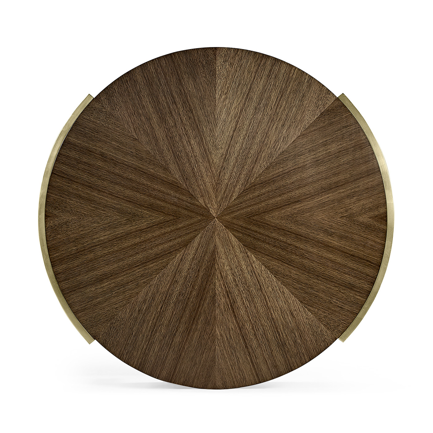 Gatsby Contemporary Round Dark Grey Walnut & Champagne Silver-leaf Coffee Table