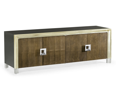 Gatsby Walnut and Silver-Leaf Credenza