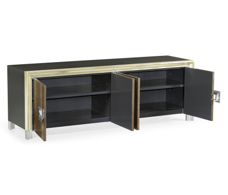 Gatsby Walnut and Silver-Leaf Credenza