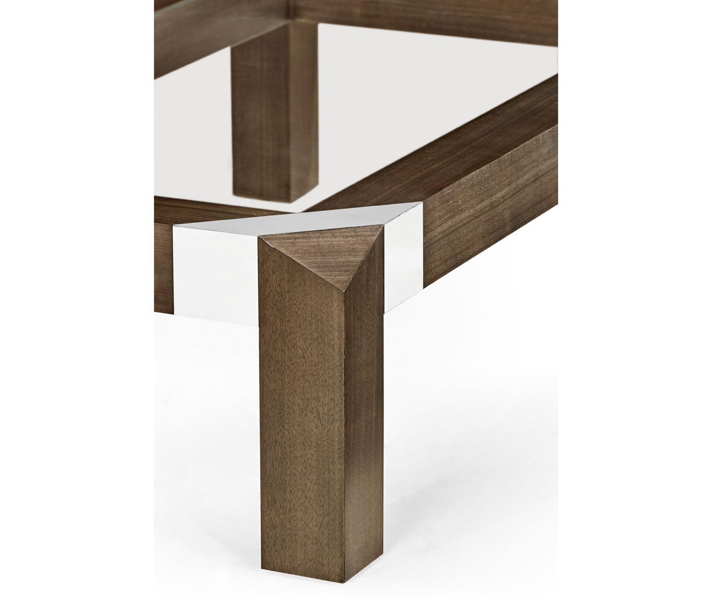Bevelled Dark Grey Walnut Coffee Table