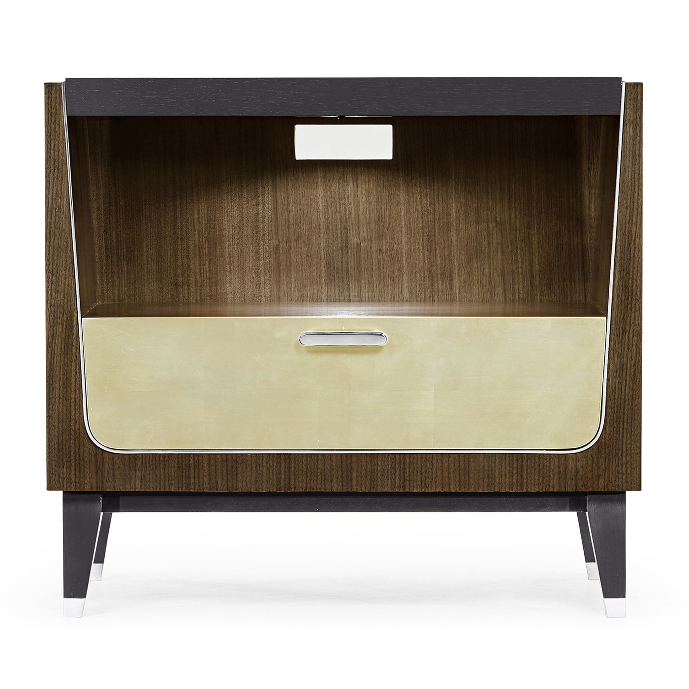 Gatsby Champagne Silver-Leaf Bedside Cabinet