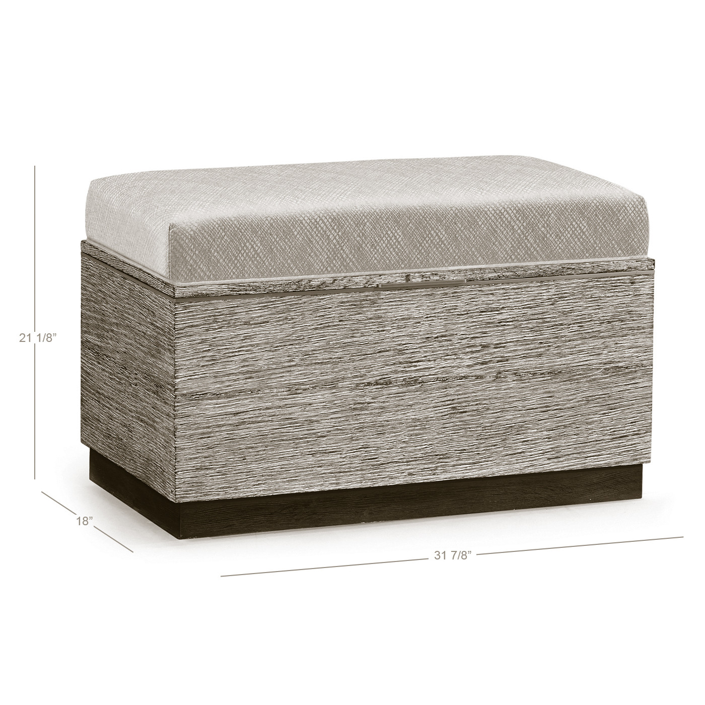 Geometric Light French Oak Stool with Inside Storage on Wheels