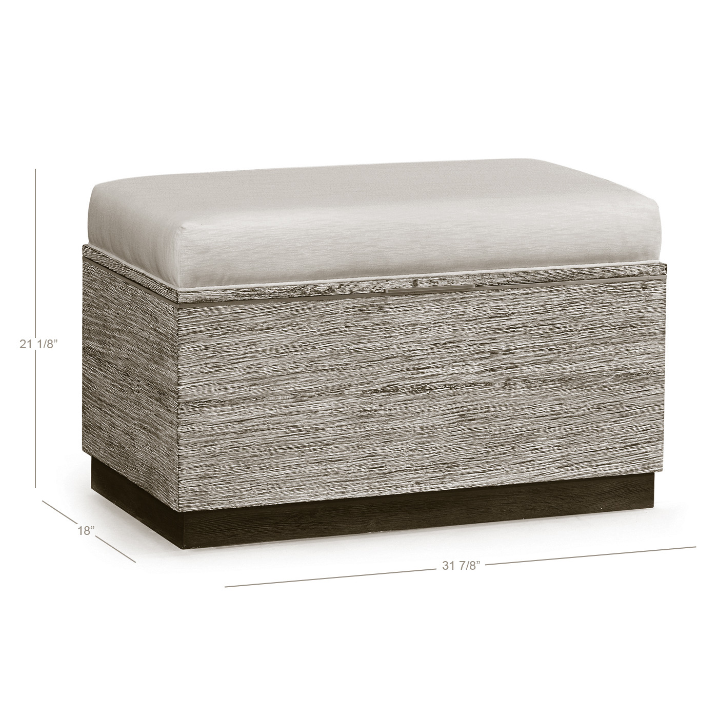 Geometric Light French Oak Stool with Inside Storage on Wheels