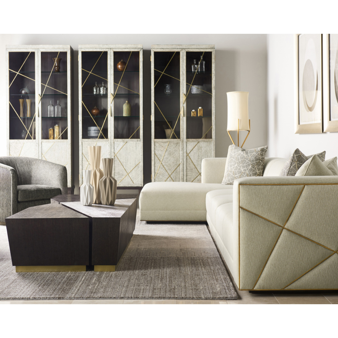 Geometric Display Cabinet