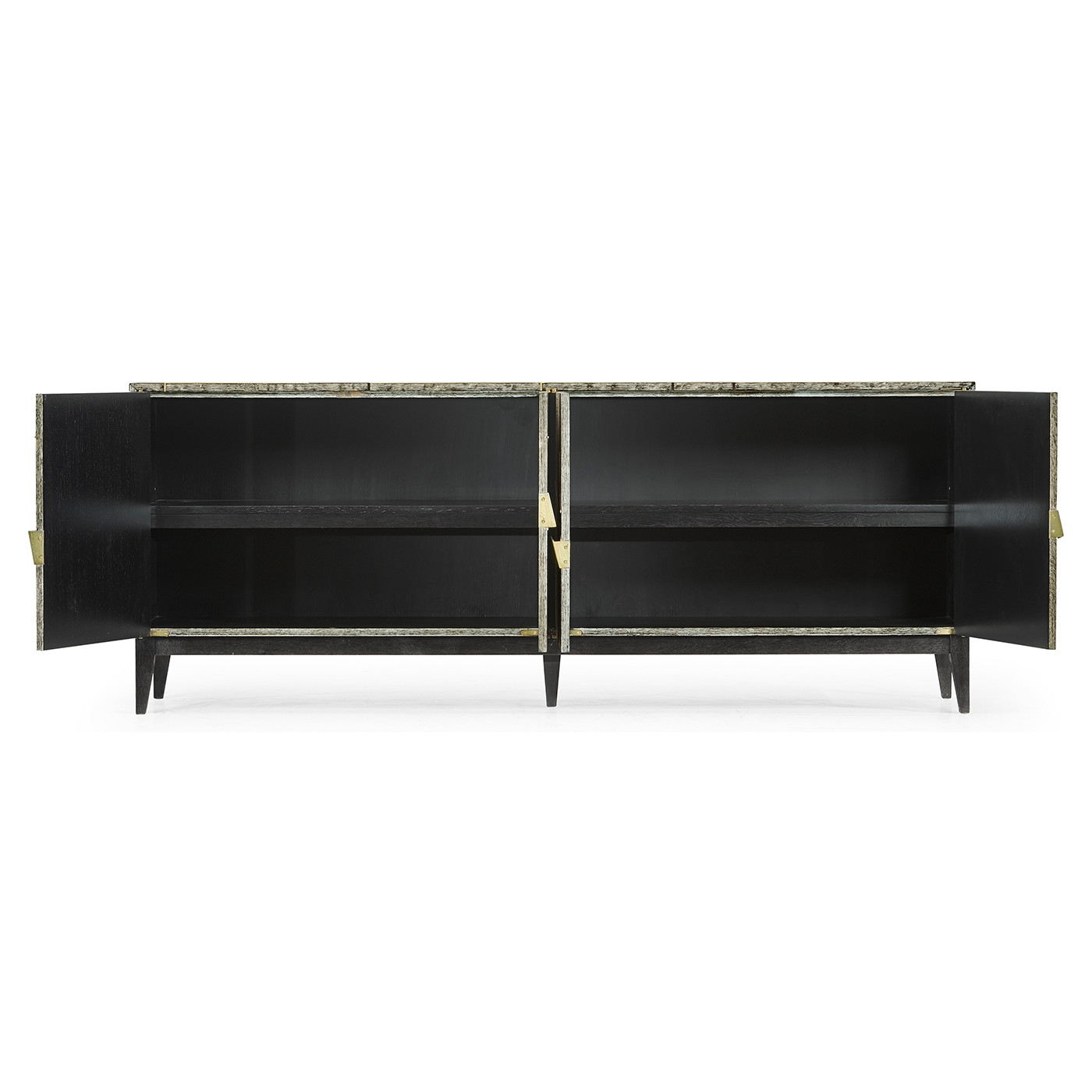 Geometric Transitional Oak Sideboard