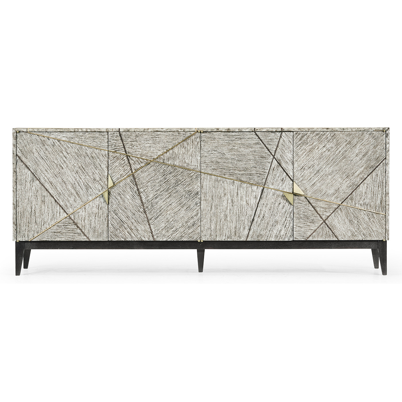 Geometric Transitional Oak Sideboard