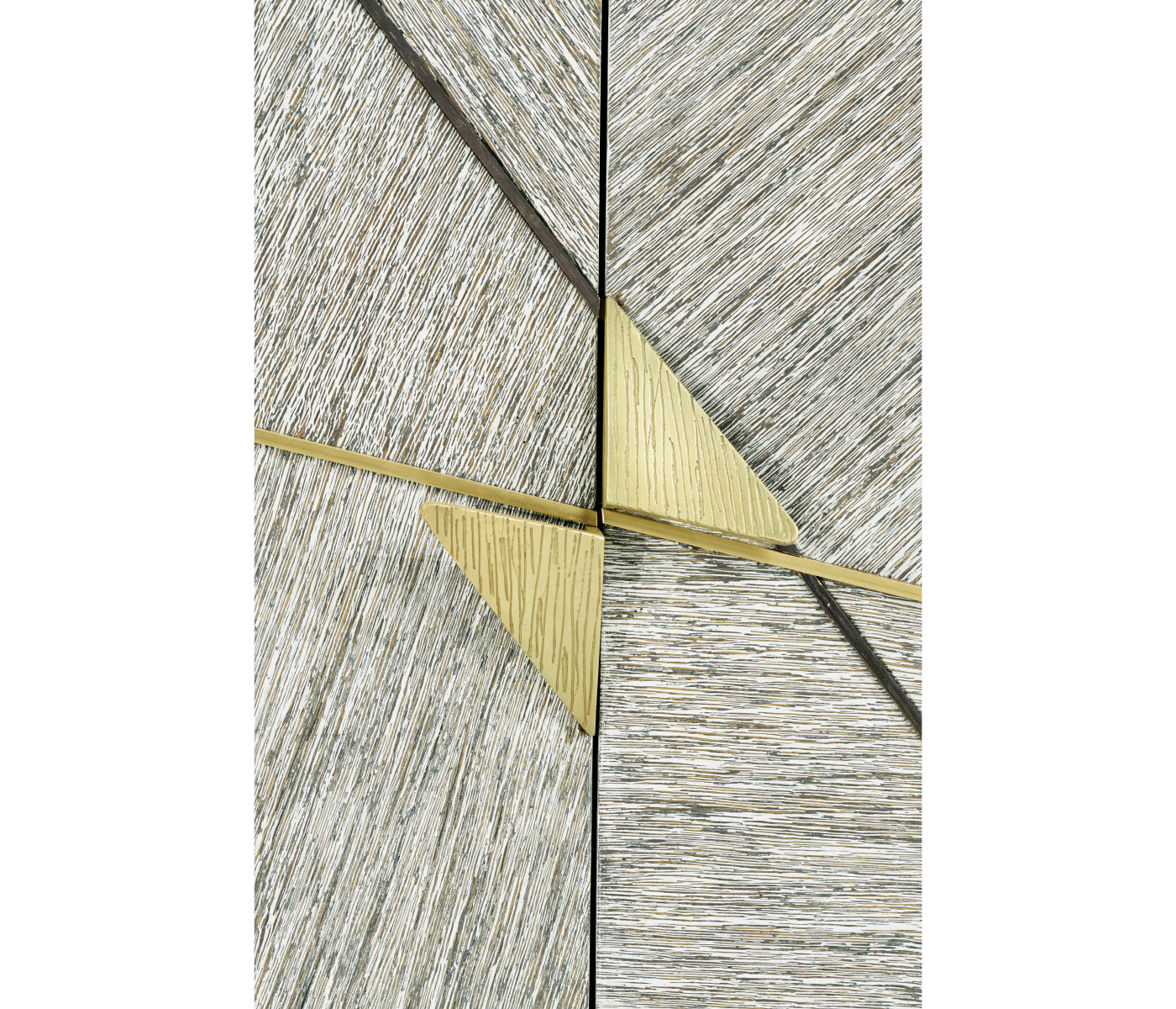 Geometric Transitional Oak Sideboard