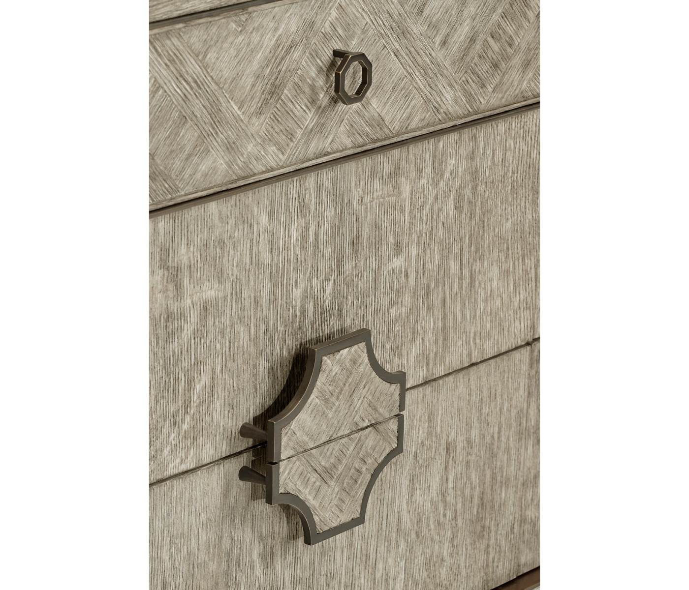 Grey Oak Buffet with Eleven Drawers