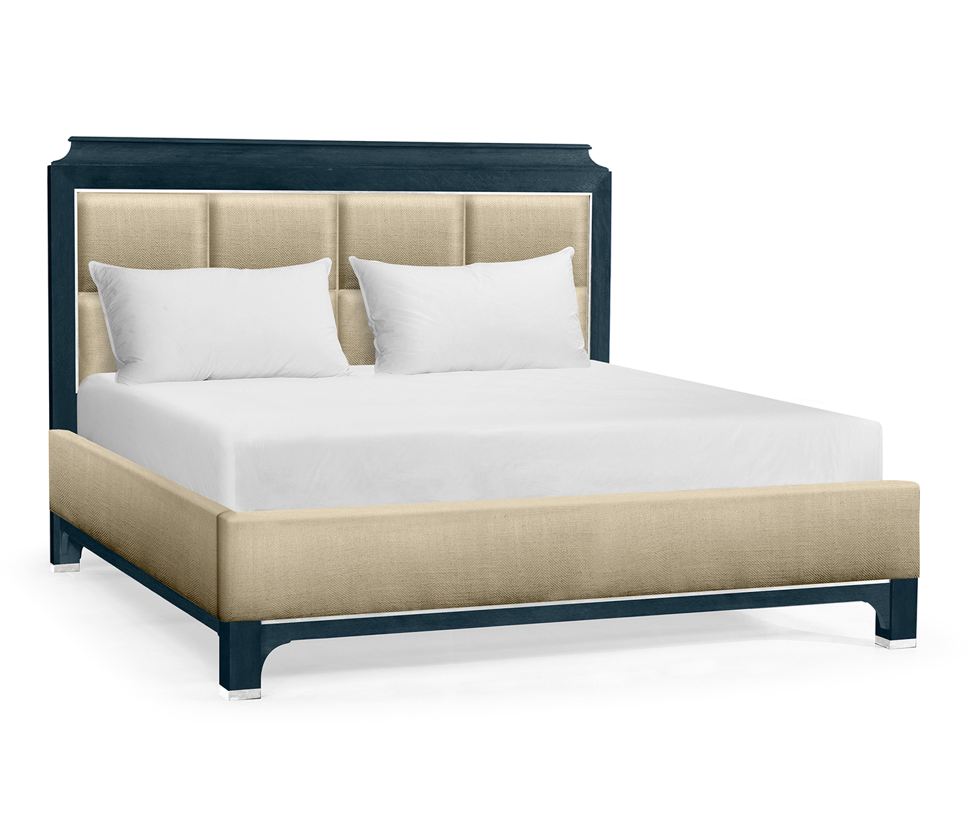 Antique Blue Oak UK Queen Bed