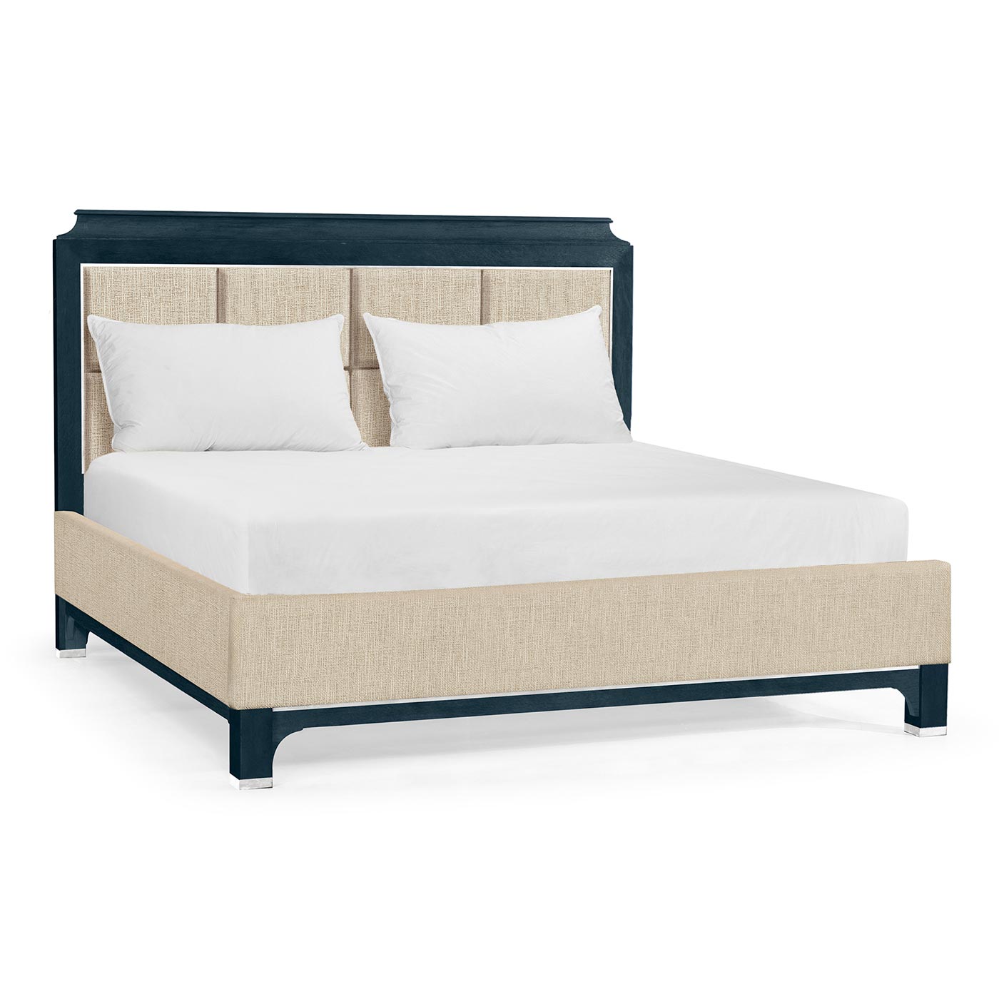 Antique Blue Oak UK Queen Bed