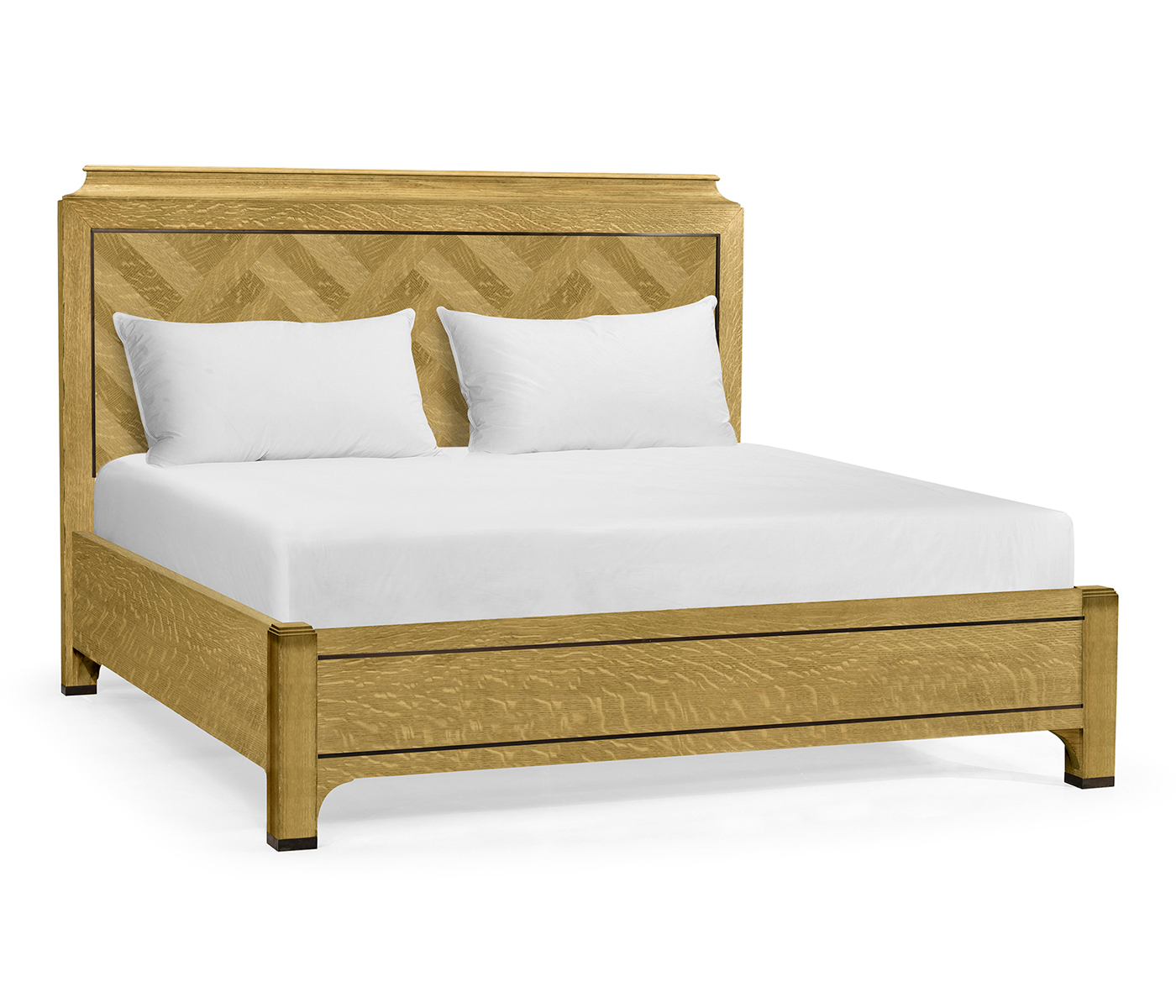 Natural Oak UK Queen Bed