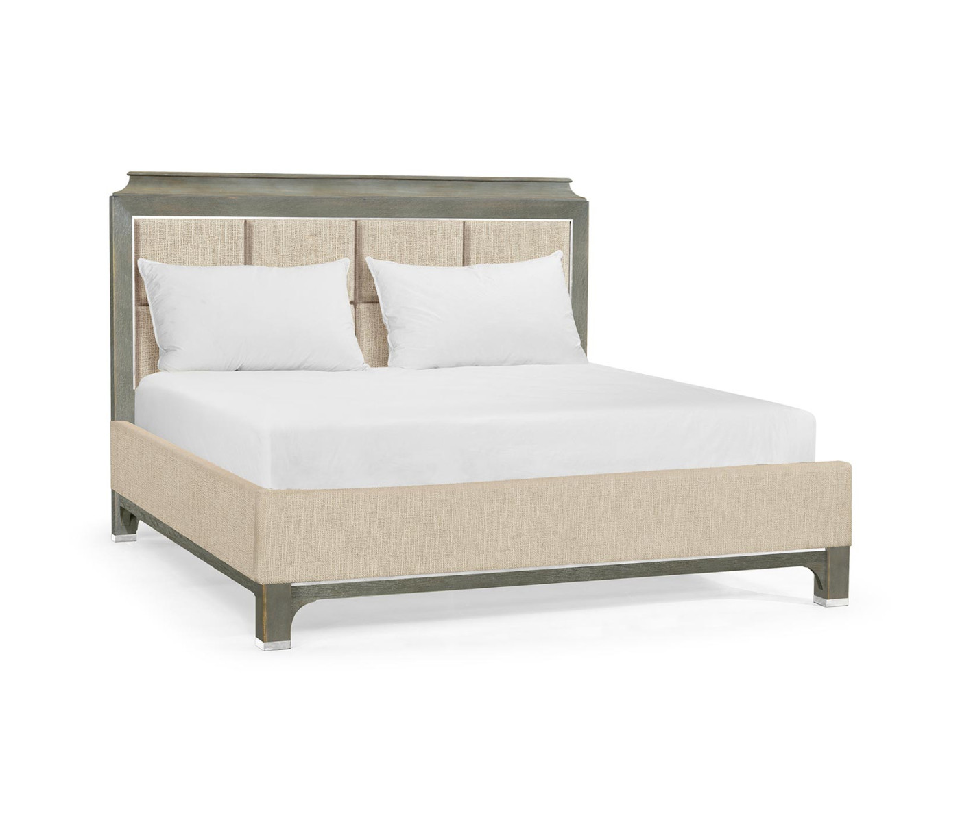 Pewter Oak UK Queen Bed