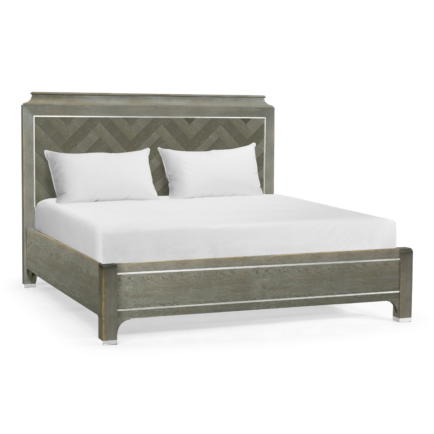 Pewter Oak UK Queen Bed