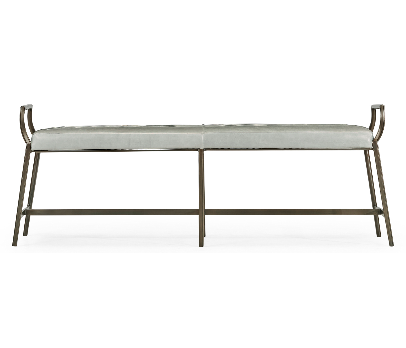 Modern Curved Bronzed Bench