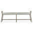 Modern Curved Bronzed Bench