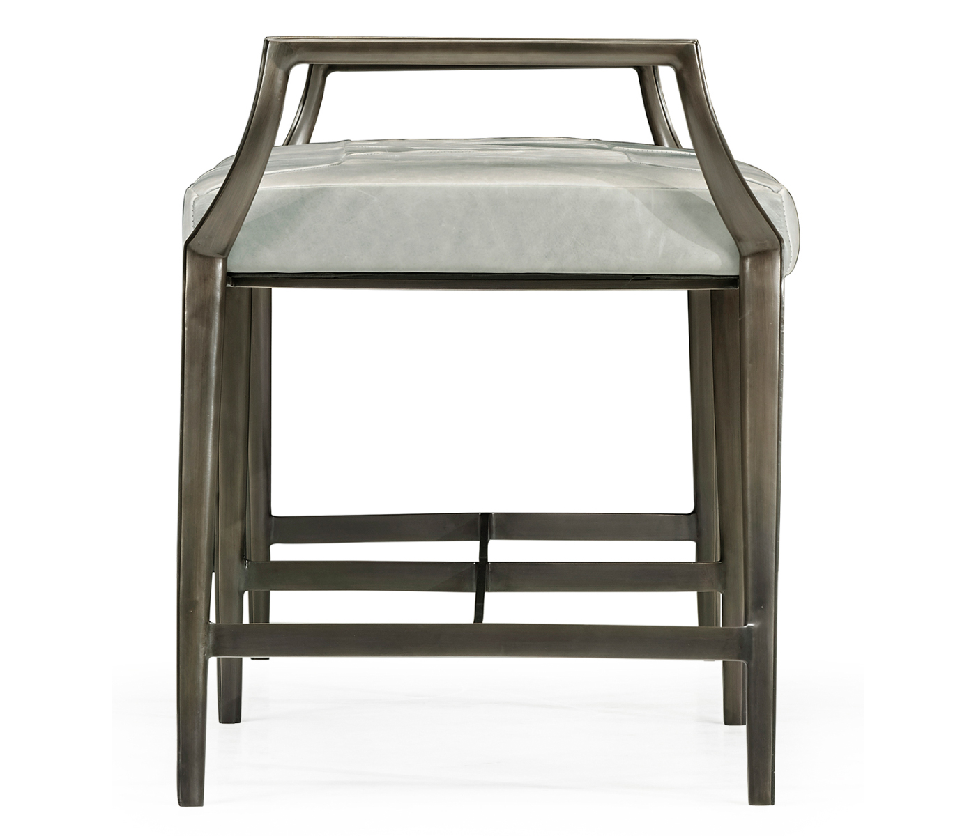 Modern Curved Bronzed Bench